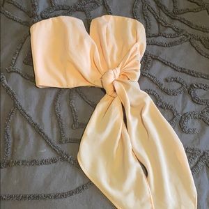 Crop top blush beige